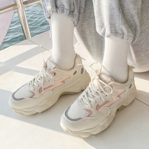 鮀品老爹鞋女夏新款2022春季ins潮学生百搭厚底小众休闲运动鞋子