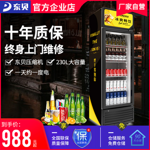东贝展示柜商用冷藏单门立式饮料柜啤酒柜超市便利店小型直冷冰箱