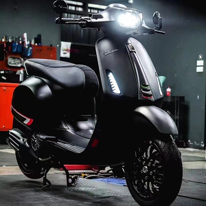 比亚乔vespa黑化改装春天冲刺150黑化全套黑开关键排气风扇盖边撑