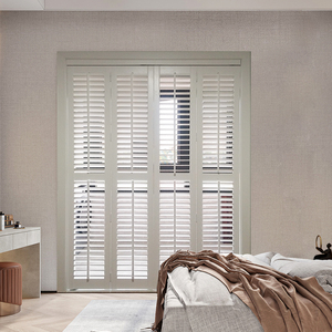 实木百叶门定制家用折叠推拉平开通风透气遮光简约北欧客厅阳台