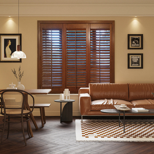 家用百叶窗帘对开折叠卧室实木遮光卫生间防水通风厨房定制百叶门