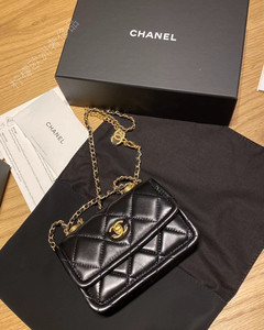 chanel女包21新款豆腐包mini腰包香奈儿单肩链条小方包