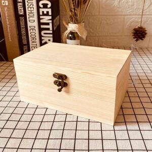 木盒定做复古长方形木质桌面收纳盒带锁实木盒子包装礼物品盒大号