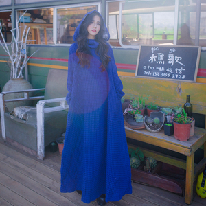 川西藏旅行穿搭女装秋冬西北旅游披肩斗篷大衣长款民族风披风外套