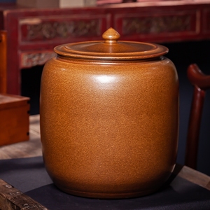 景德镇陶瓷米缸油缸面粉桶带盖家用20/30/50斤防潮防虫密封储水罐
