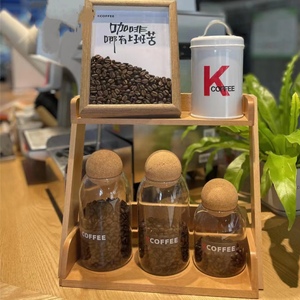 咖啡豆展示架展示瓶商用肯德基kcoffee咖啡吧布置品-肯悦咖啡装饰