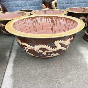花盆龙缸花盆种铁树大花盆景观盆阳台庭院盆大型陶瓷花盆0人付款48