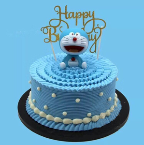 叮当猫蛋糕装饰摆件哆啦a梦机器猫儿童生日派对烘焙装饰插签插旗