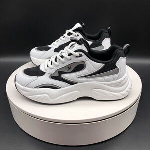 茂达运动鞋女2023秋季新款时尚百搭小白鞋厚底老爹鞋软底软面轻便