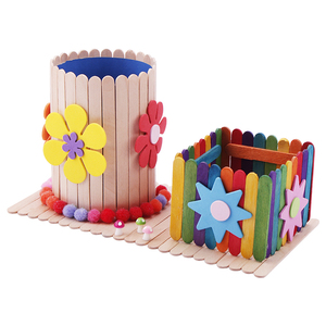 冰棒棍雪糕棒冰糕冰棍木棒diy手工制作模型笔筒幼儿园儿童材料包