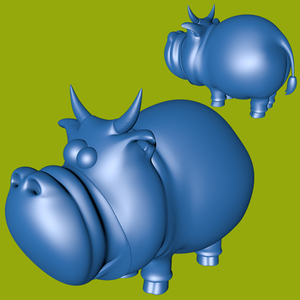 stl圆雕图卡通小牛3d立体打印q版萌牛三维雕刻生肖牛精雕图l0031