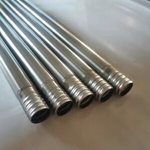不锈钢杆加长节加长杆扫把杆加长杆子母罗纹对接直径19mm22mm25mm