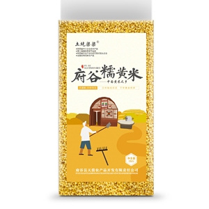 陕北特产府谷糯黄米油糕粽子粥专用米粘豆包黄软米1kg装厂家直销