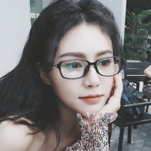 清新超轻tr90小框防蓝光眼镜女小脸复古黑框高度近视眼睛框架学生