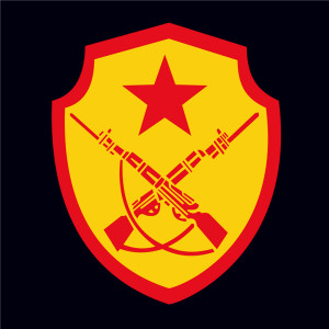 防水反光汽车贴纸摩托车退伍老兵五角星双枪09066中国武装部队