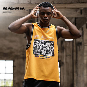 bd健美站米洛斯 山岸秀匡 鹿晨辉 联名款潮流篮球背心男运动速干