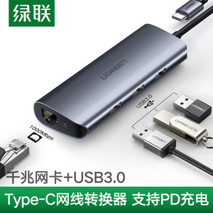 绿联TypeC USB-C转HDMI网口转换器macbookpro多功能转接线VGA USB