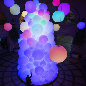 网红创意触感发光圆球堆音乐灯光装置户外大型圆球灯互动游乐设备