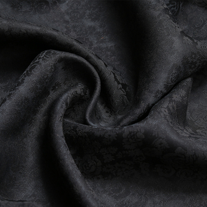 古今丝绸新品暗花顺德产真丝莨绸传统黑色提花香云纱丝绸面料促销