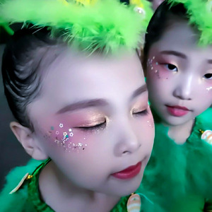 儿童珠光眼影防水闪粉亮片幼儿园化妆闪钻眼妆宝宝表演出舞台彩妆