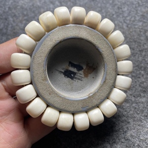 天然顺纹油润鹿骨老型单圈佛珠手链手串鹿角骨男女饰品文玩手串