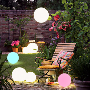 led发光球灯户外防水草坪灯七彩庭院装饰灯落地景观球形灯圆球灯