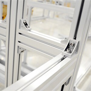 工业铝型材4040r欧标r圆弧形转角立柱40*40r斜边型材展柜包边铝架