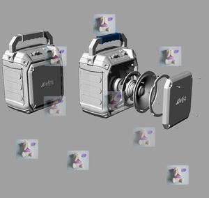 音响 音箱 喇叭 爆炸图 带内部结构犀牛rhino/c4d/3dmax/maya模型