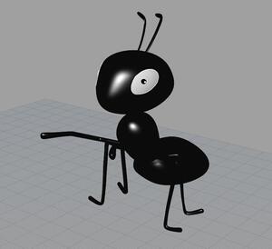 f18卡通小蚂蚁动物公仔犀牛rhino代做alias/c4d/3dmax/maya建模型