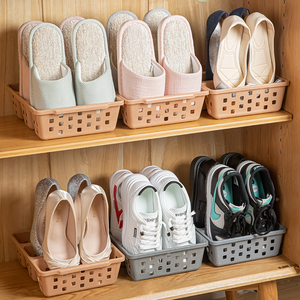 日本鞋子收纳鞋架鞋托简易经济型塑料收纳架宿舍鞋柜整理神器鞋托