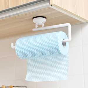 日本厨房纸巾架吸盘卷纸架卫生纸挂架免打孔收纳架一次性抹布架子