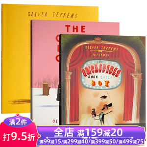 jeffers书单 英文原版绘本 智慧小孩系列3册 吃书的孩子 大熊的纸飞机