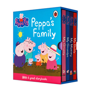 英文原版 Peppa Pig Peppa's Family 小猪佩奇 我的一家人 纸板书4册套装 英文版 进口英语原版书籍