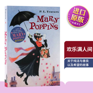 英文原版 Mary Poppins 欢乐满人间 随风而来的玛丽波平斯阿姨 英文版 进口英语原版书籍儿童图书