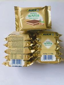 奥地利进口 auer奥维雅榛子威化饼干5连包125g 5层威化饼