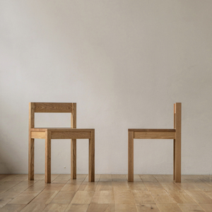 MUMO木墨 清简系列边椅 红橡木樱桃木黑胡桃 实木家具单人椅子