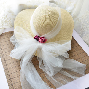 草帽白纱
