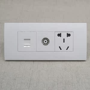 118型中号cat6六类电脑宽带网络t数字tv电视五孔电源模块插座面板