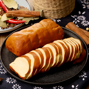 东北特产熏豆腐干素食 锦州豆干熏豆腐块 素鸡传统香干散装300g