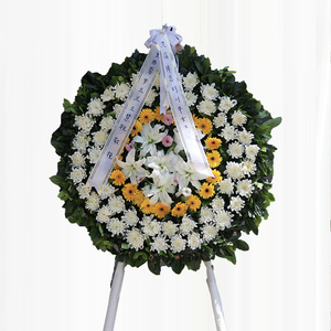 深圳鲜花白事丧事祭祀花圈殡葬用品白菊花祭奠花篮殡仪馆葬礼同城