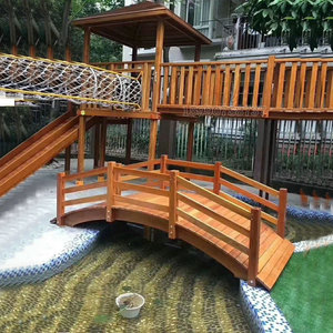 儿童木制拱桥户外小区公园木大型景观过桥配件黄花梨防腐小桥定做