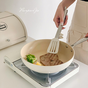 家用硅胶食物夹厨房防烫专用食品夹不锈钢耐高温烤肉工具烧烤夹子