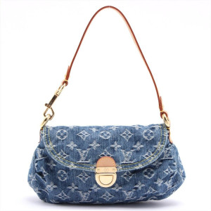 二手正品lv路易威登中古女包95新经典老花牛仔丹宁包单肩包限量版
