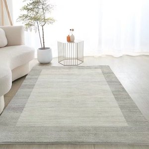 新款客厅地毯侘寂轻奢高级毛绒加厚细纱灰色地垫防滑网红茶几沙发