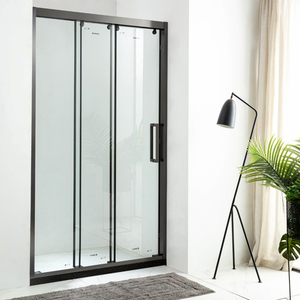 浴室玻璃隔断三联门三联动推拉移门淋浴房枪灰干湿区长虹玻璃家用