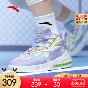 安踏神盾2代篮球鞋男2021冬季新款正品耐磨实战气垫球鞋运动鞋子