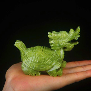天然玉石龙头龟创意玉雕母子龙龟客厅办公室玉器摆件