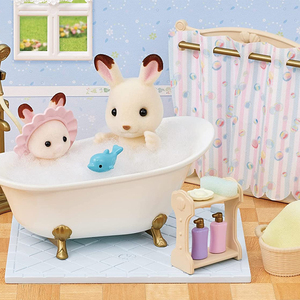 日版现货森贝儿浴室浴缸洗澡套装礼品过家家玩具2023年新款