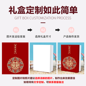【来图定制】创意礼物包装盒子清新简约礼物包装箱大号空礼盒白底