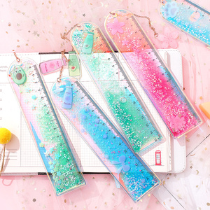 流沙卡通小巧可爱书签尺 创意直尺可爱小清新小学生用尺子可爱日韩